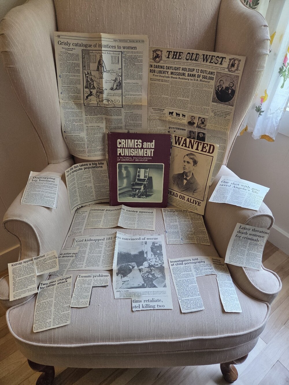 Crime And Punishment Book And Crime.clipping Collection! 1970s